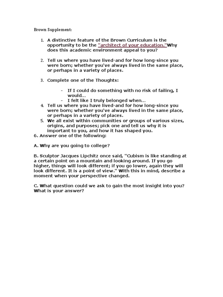 Brown University Applicant Guide | PDF