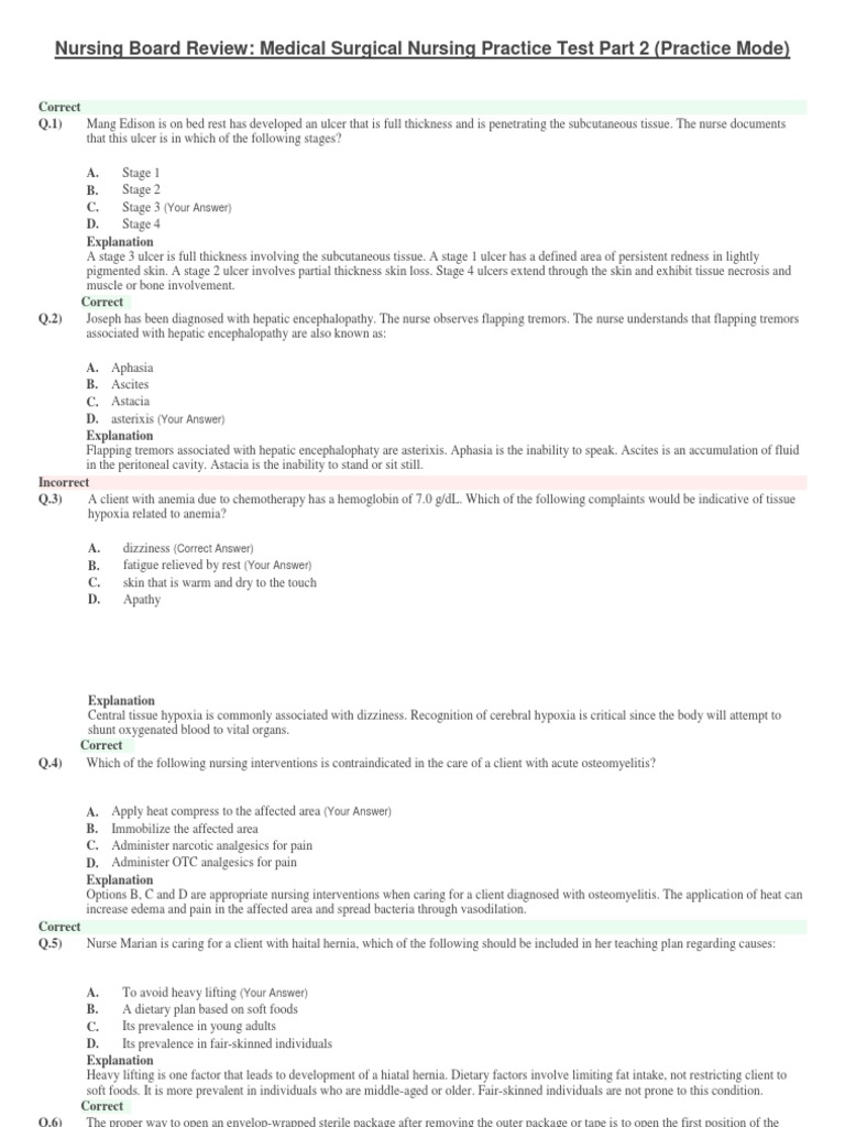 Nursing Board Review Medical Surgical PDF Hyperglycemia Health