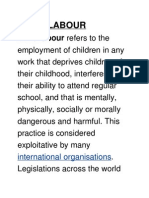 Child Labour Refers To The