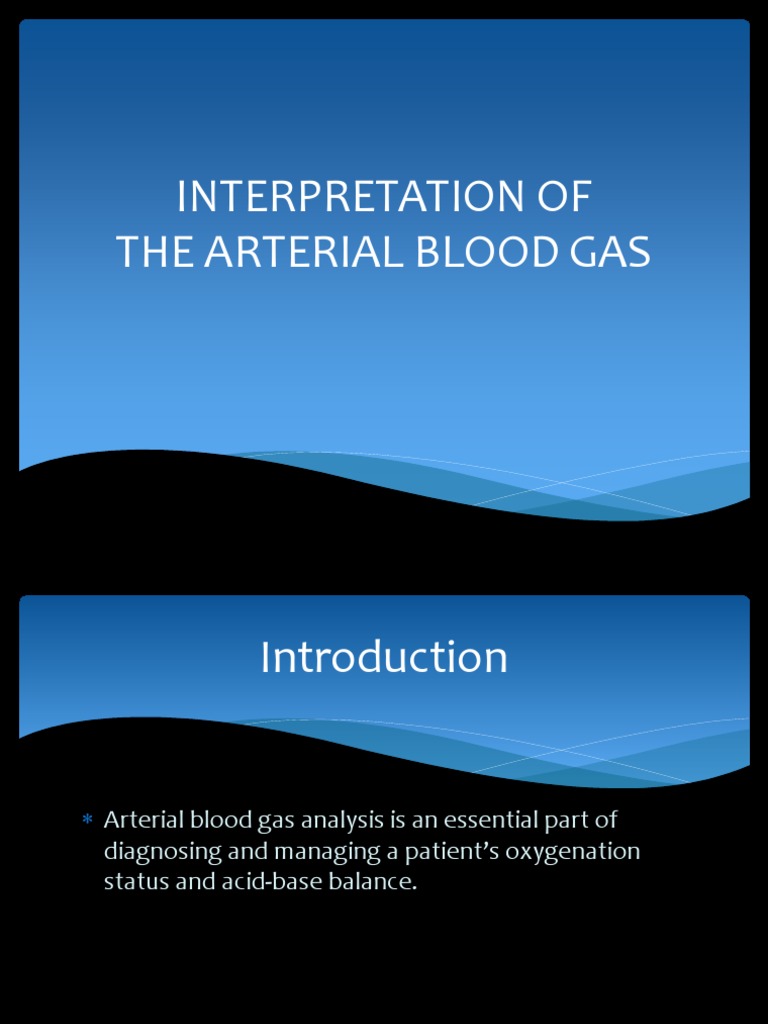 Arterial Blood Gas Interpretation Guide | PDF