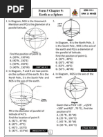 SPM Form 5 Chapter 9: Earth As A Sphere: Mathematics