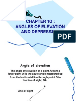 Angle of Elevation N Depression