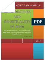 The Key To Success in KBC - Part 13 - Key Industries and Industrialists in India