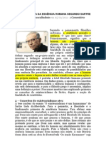 A Contingência Da Essência Humana Segundo Sartre