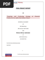 Download A PROJECT REPORT ON TARGETING AND POSITIONING STRATEGY OF RELIANCE MONEY by Samir Anand SN12673575 doc pdf