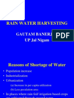 Rain Water Harvesting: Gautam Banerjee UP Jal Nigam