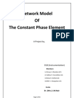 Network Model of The Constant Phase Element: A Project By