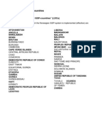 List of "Least Developed Gsp-Countries" (LDCS)