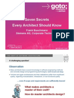 Seven Secrets Every Architect Should Know: Siemens AG, Corporate Technology