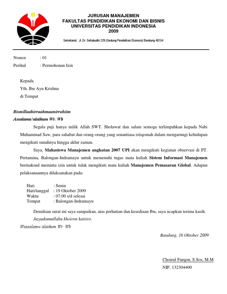 Contoh Surat Keterangan Telah Melakukan Observasi Kumpulan Surat Penting