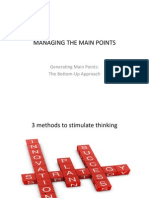 Managing The Main Points