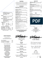 V. Richards Cafe Lunch Menu