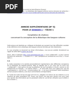 003 Citations Conceptions Dlc Annexe5 D1t1 Pedagogie Apprentissage