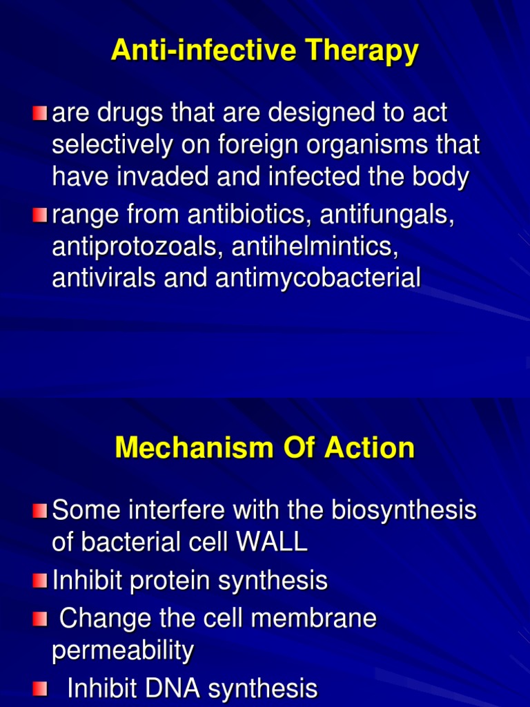 Anti Infective Therapy Adverse Effect Antibiotics