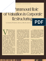 Valuation in Corporate Restructurings