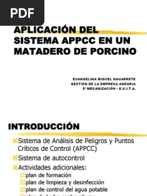 Presentacion Appcc Carne Contaminacion