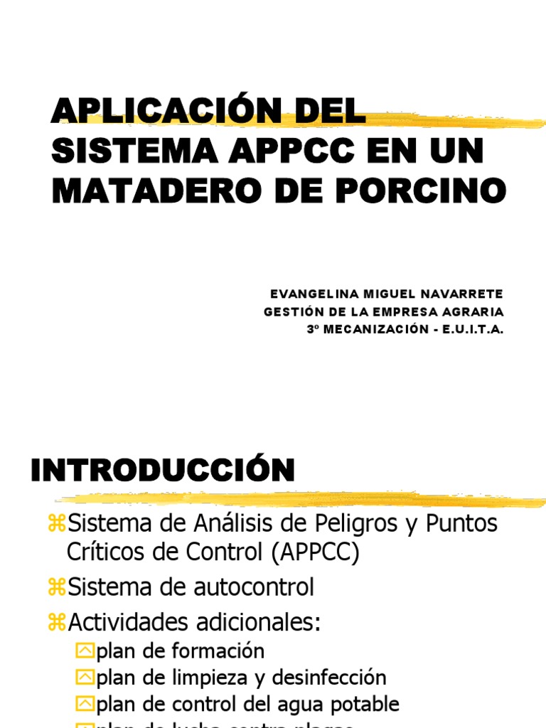 Presentacion Appcc Carne Contaminacion