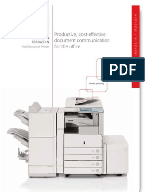 Canon Ir 3025 3035 3045 N Photocopier Brochure 1 Printer Computing Photocopier