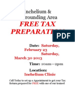 Free Tax Preparation: Inchelium & Surrounding Area