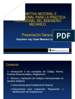 Presentacion Normativa Nacional e Internacional Del Ingeniero Mecanico FIME Junio 2011