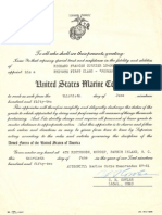 Appointment To PFC Richard Currier US Marines