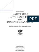 Historia de La Guerrilla Antifranquista en El Poniente Granadino