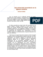 Sobre La Crisis Actual Del Sacerdocio en La Iglesia