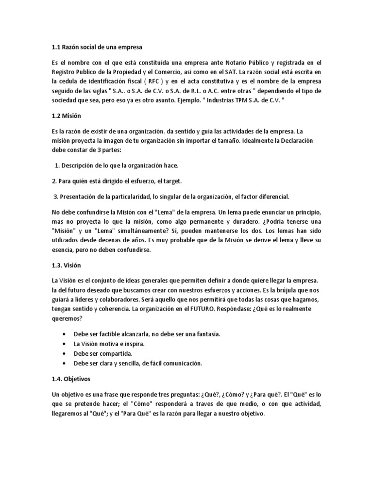 Elementos Clave para Constituir una Empresa | PDF | Derecho laboral ...