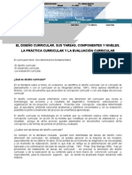 Doc. 13. EL DISEÑO CURRICULAR. SUS TAREAS, COMPONENTES Y NIVELES. LA PRÁCTICA CURRICULAR Y LA EVALUACIÓN CURRICULAR