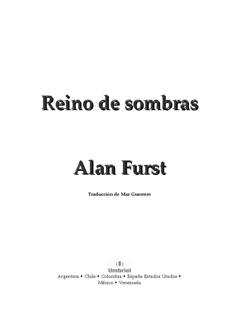 Furst, Alan - Reino de Sombras (R1) | PDF | Adolf Hitler