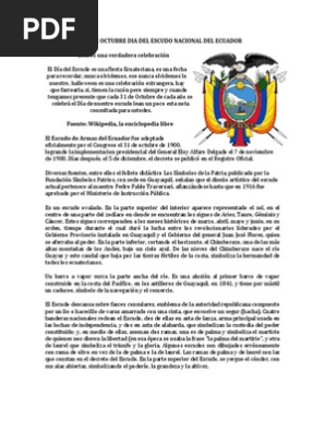 31 De Octubre Dia Del Escudo Nacional Del Ecuador Unicef Oracion