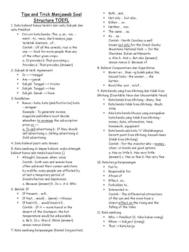 Tips And Trick Menjawab Soal Structure Toefl Petroleum Syntax