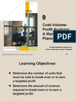 Cost-Volume-Profit Analysis: A Managerial Planning Tool