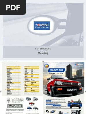 Maruti 800 Car Brochure Overview | PDF | General Motors Marques