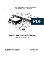 7867061 US Army Medical Course MD0694200 Basic Food Inspection Procedures