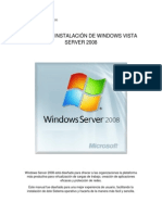 Manual de Instalación de Windows Vista Server 2008 I