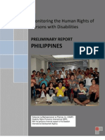 Preliminary Report on Monitoring the Human Rights of Persons With Disabilities