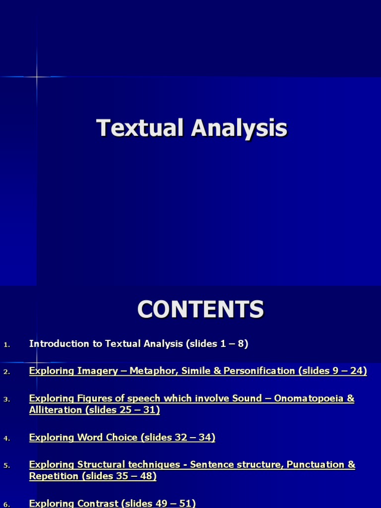 Techniques in Textual Analysis | PDF | Punctuation | Style (Fiction)