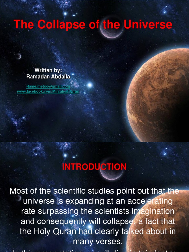 The Collapse of The Universe | PDF | Big Bang | Universe