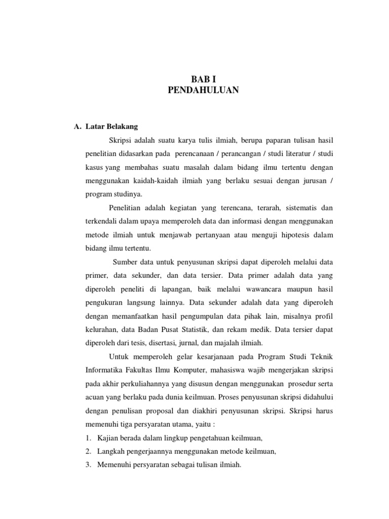 Panduan Penulisan Proposal Dan Skripsi Fikom Revisi Pdf