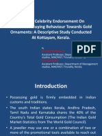Effect of Celebrity Endorsement on Gold Purchase Behavior in Kerala