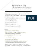 2 - For, Since, Ago PDF