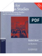 0405.english For Business Studies Teacher's Book. A Course For Business Studies and Economics Students by Ian Mackenzie