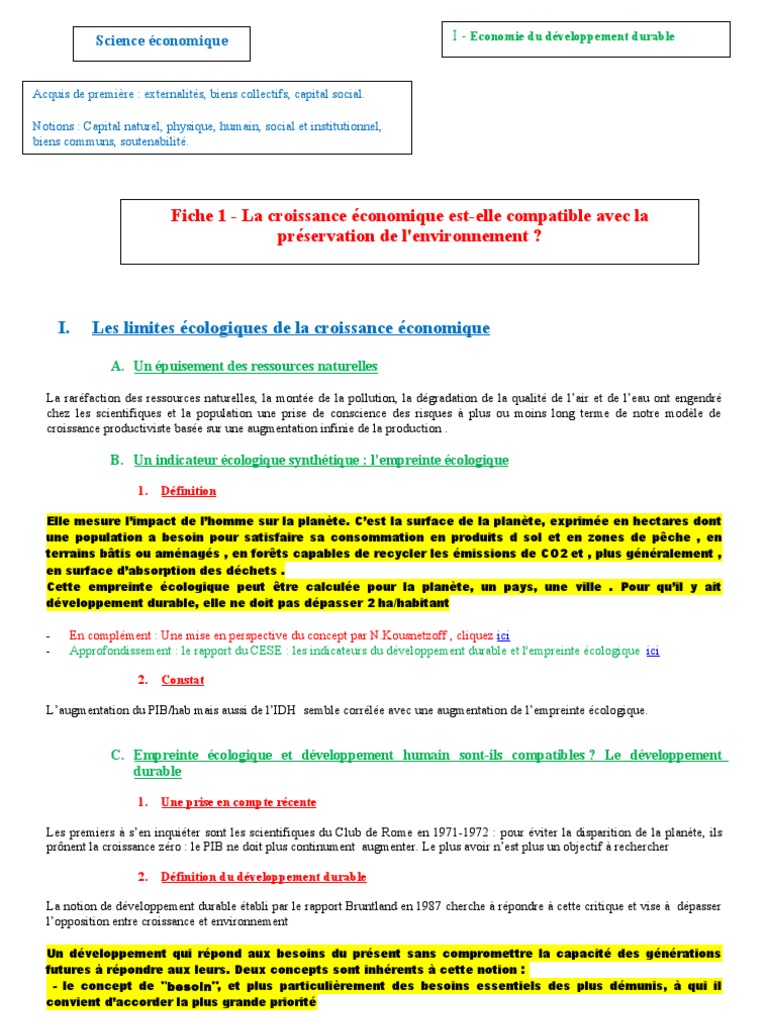 La croissance economique est elle incompatible avec le developpement durable dissertation 05 image