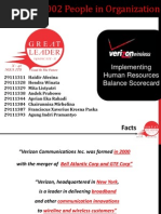 Verizon Implementing HR balance scorecard