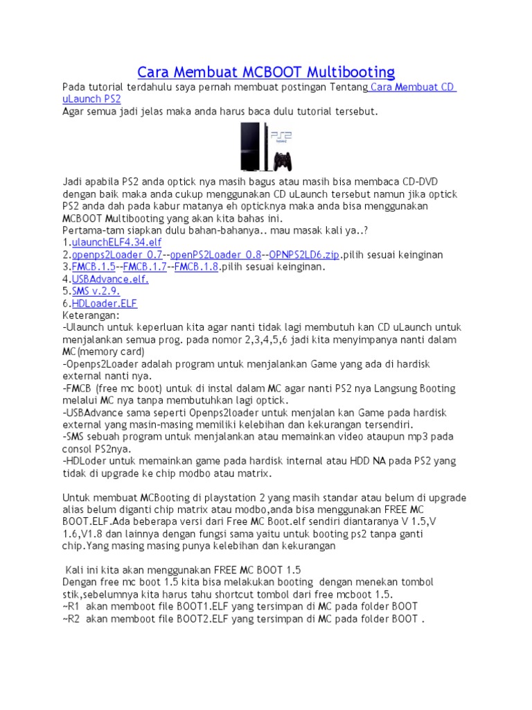 Cara Membuat Mcboot Multibooting | Pdf
