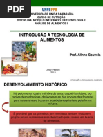 Aula 01- Introdução à tecnologia de alimentos
