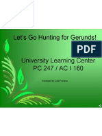 hunting for gerunds