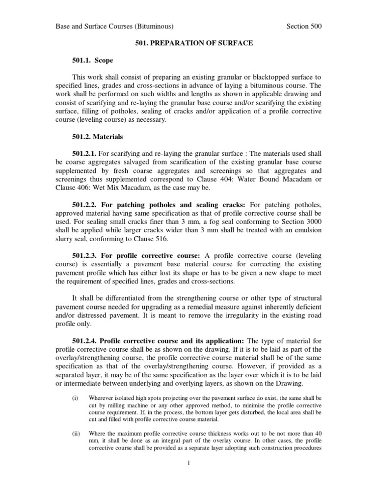 Specification For Base & Surface Courses | PDF | Road Surface | Asphalt