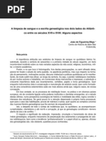 A Limpeza de Sangue e a Escrita Genealogica